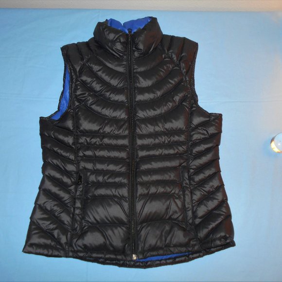 Black REAL GOOSE DOWN 90% and Feathers 10% Puffer Vest (M) Medium - Picture 14 of 14
